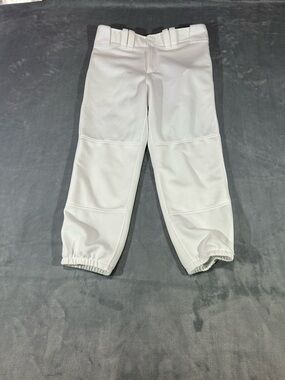 Mizuno White Elastic-Ankle Women’s Softball Pants-size Small